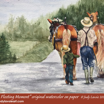 "A Fleeting Moment" original watercolor on paper © Judy Lavoie 2022