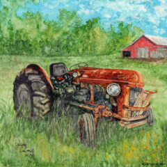 "Ford Work Horse" original whiskey watercolor © Judy Lavoie 2026