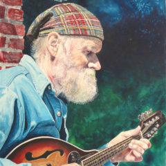 "Jerry Van, Music Man," watercolor © Judy Lavoie 2012