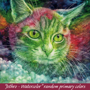 "Jethro - Watercolors" watercolor on Claybord © Judy Lavoie 2021