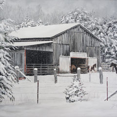 "Let It Snow," acrylic painting © Judy Lavoie 2011
