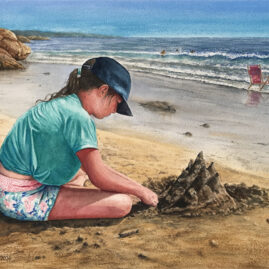 "By the Sea" original watercolor © Judy Lavoie 2026