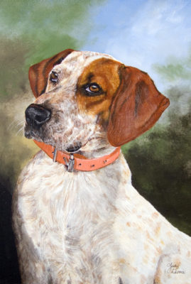 "Ellie Mae" acrylic pet portrait © Judy Lavoie 2007