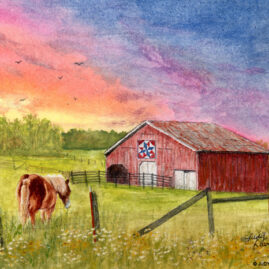 "Old Glory" Whiskey Painting © Judy Lavoie 2026