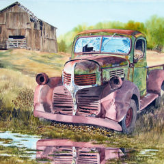 "Out to Pasture" watercolor © Judy Lavoie 2008