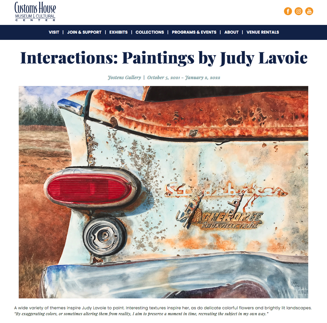 Judy's exhibit page on Customs House website