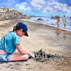 "So Like Her Mom" original watercolor © Judy Lavoie 2026