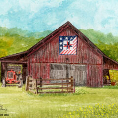 Stars and Stripes" Whiskey Painting © Judy Lavoie 2026