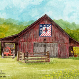 Stars and Stripes" Whiskey Painting © Judy Lavoie 2026