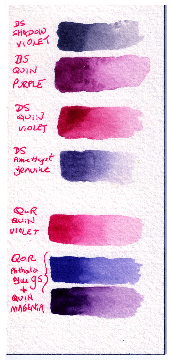 Purples in watercolor