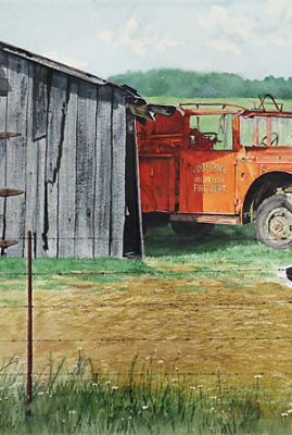 "Volunteers," watercolor © Judy Lavoie 2016