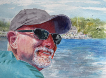 "Wade," watercolor © Judy Lavoie