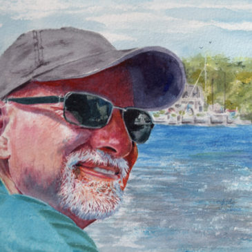 "Wade," watercolor © Judy Lavoie