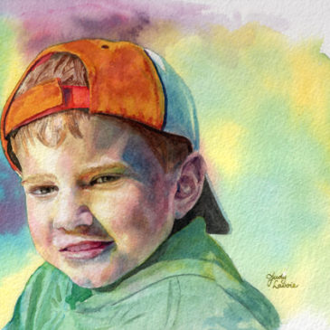 "When He Was Six," watercolor © Judy Lavoie 2019